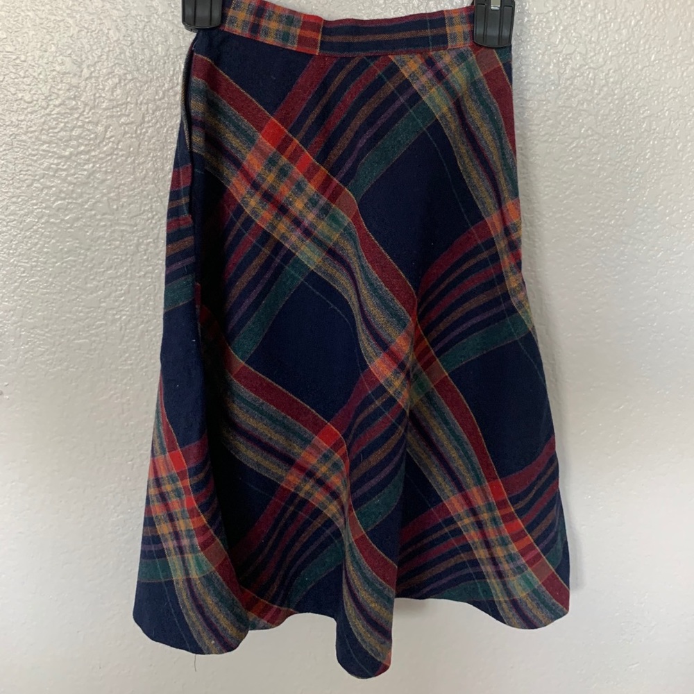 Plaid Vintage (made in USA) Acrylic/wool Skirt